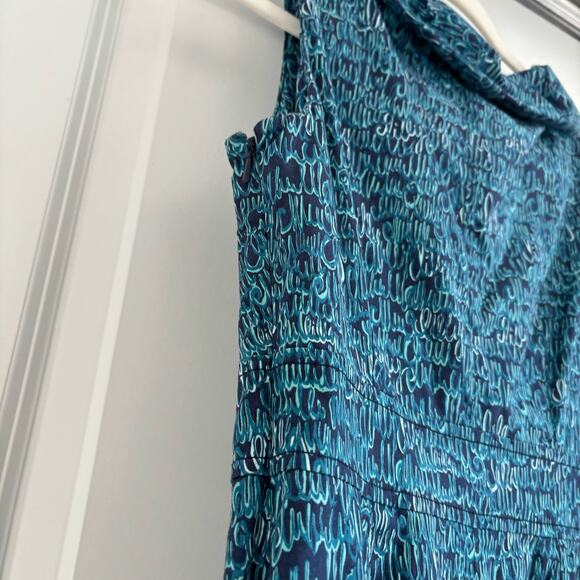 Lilly Pulitzer Women’s Cursive Cowl Neck Sheath Pencil Dress Sz 0 - Picture 9 of 10